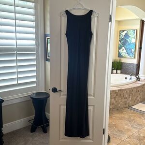Splendid x Rachelove Boatneck Open Back Maxi Dress in Black Size Medium